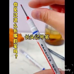 6 ชิ้น Perforating 20 มม.หลุมลึกยาวหัว Nib Markers สําหรับปากกาโลหะกันน้ําห้องน้ําไม้ตกแต่งอเนกประสงค์ 