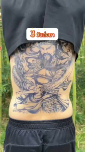 สติกเกอร์รอยสักเต็มแผ่นหลังสมุนไพร กันน้ำ ติดทนนาน15วัน ไม่ลอก สำหรับผู้ชาย ผู้หญิง ระดับไฮเอนด์ TATTOO