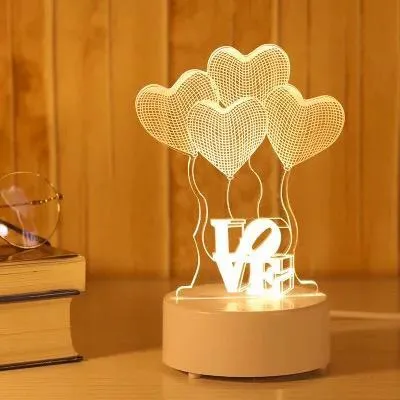 LAMPU HIAS 3D /lampu tidur LED acrylic/aklirik/motif lucu imut/souvenir hadiah ulang tahun