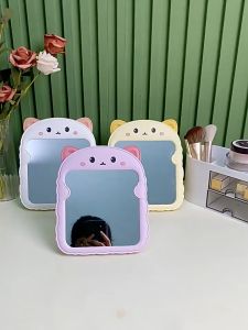 BabyShop-K153 Cermin Meja Rias Bentuk Kucing / Kaca Rias Make Up / Cermin Rias Cermin Lipat Portable