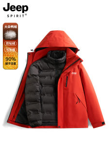 Romon Mens 3-in-1 down Jacket Snowboarding Skiing Coat Autumn Winter New Arrival Polyester Fiber Long Sleeve Zipper Closure