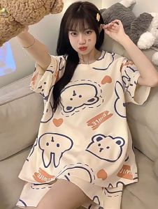 Bộ ngủ đùi mềm mát cute xinh xắn N9086 🪶🪶  Bộ mặc nhà trẻ trung 🪶🪶 Đồ ngủ nữ