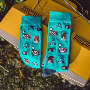 1 pair character Various camera cartoon icons as gifts for photography enthusiasts mens socks crew 4 seasons causual socks