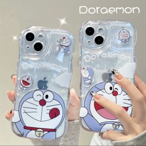 [สไตล์แคนดี้] โดราเอมอน Apple 16/16pro เคสโทรศัพท์ถุงลมนิรภัยขอบหยัก iPhone 16pro Max นิ่มป้องกันการตก