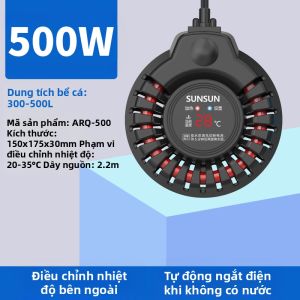sunsun | Thanh Đốt Sưởi ấm Tự động Điều chỉnh Nhiệt độ với Màn hình Hiển thị Số