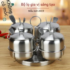 Sử Dụng Tại Nhà Thép Không Gỉ 304 Chai Gia Vị Xoay Hộp Đựng Gia Vị Bộ Gia Vị Nồi Muối Nhà Bếp Sử Dụng Thương Mại Bảo Quản Bình