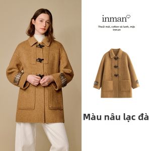 INMAN | Áo Khoác Lông Cừu Hai Mặt Alpaca Silk Mới cho Phụ Nữ Mùa Đông 2026