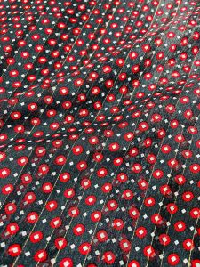 Voan ép nhũ bi đỏ. Khổ vải 15m