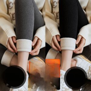 MiiOW | Quần lót dày dặn bằng vải nỉ cừu cho nữ MiiOW Quần dài ấm áp mùa thu đông mới 2024 Quần lót cotton giữ nhiệt