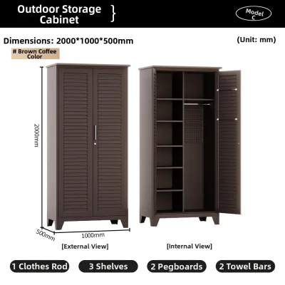 Waterproof Rustproof Outdoor Storage Cabinet