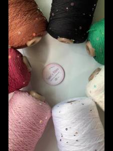 Yarn - Sợi Linen Silk Kim Sa | Linen Lụa Bling Bling - Sợi Xe/Se nhẹ | Cỡ sợi 0.8mm | Đan móc sản phẩm mùa hè | Terri Store