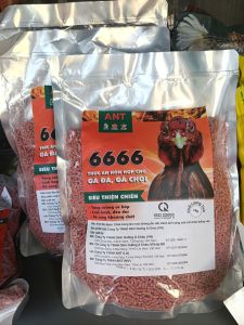 Thức ăn gà đá 6666 chuyên cho gà đá gà chọi. Dạng viên Chất lượng cao. Gói 1kg.