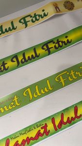 Pita Selempang Paper Belt Parcel Lebaran Hampers Ucapan Selamat Idul Fitri 50 Pcs
