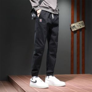 ROMON | Romon Mens Summer Thin Loose Casual Pants Harlan Denim Long Trousers Fashionable Pure Cotton Workwear Trousers For Youth