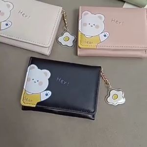 KAHASIL Dompet Lipat Wanita Pendek Mini Kecil Bahan Kulit PU Leather KHDP62