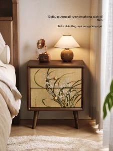 MR ART | Small Solid Walnut Mid Century Bedside Cabinet