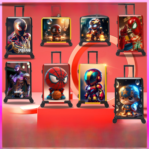 Cartoon Luggage: 18-Inch Spider-Man & 20-Inch Iron Man Suitcases