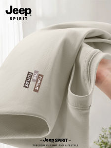 Jeep Pure Cotton Long Sleeve T-Shirt Mens Casual Loose Inner Wear Fashion Urban Style Spring Autumn Breathable round Neck Top