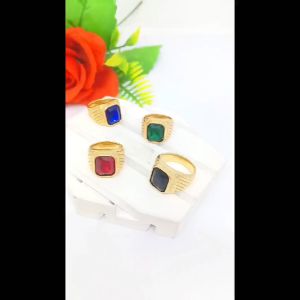 CINCIN COWO TITANIUM  PERSEGI KECIL LIST SAMPING COLLOR FASHION ANTI KARAT DAN ANTI LUNTUR (COD)
