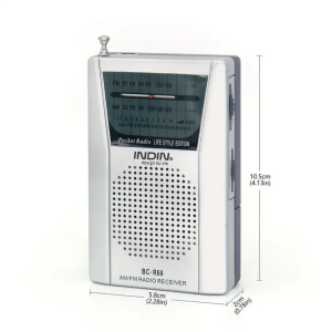 Outdoor Portable Radio Pocket AM/FM FM Radio Stereo Digital Radio with 5W Speaker 3.5mm Jack  Antenna Full Band Radio Receiver