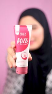 MILK CLEANSER SR12 SKINCARE SUSU PEMBERSIH WAJAH MAKE UP MUKA GLOWING BPOM
