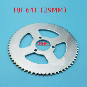 T8F 64T 29MM Rear Chain Sprocket Silver 35mm 64 Teeth for 47cc 49cc Mini Off-Road Motorcycle Motard Bike (Two Sizes)