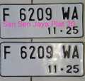 1set plat nomor motor. 