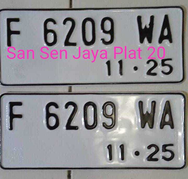 1set plat nomor motor