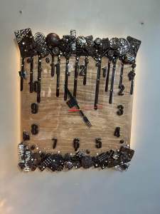 Chocolate Cake Clock Handmade Epoxy Resin