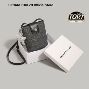 URCDN RDALVO | Shiny Studded Denim Womens Bucket Bag