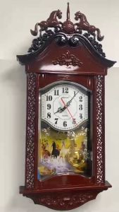 Đồng hồ treo tường quả lắc màu gỗ mẫu mã sang trọng chất lượng đẹp: F35 - Tặng kèm pin và Móc Treo
