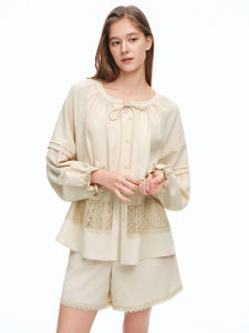 DUSHU | Lace French Style Womens Suit Two-Piece Set