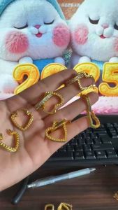 4 pairs 14k Bangkok gold earrings Three Colors Mixed