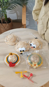 Nón rơm cho Chó mèo gắn chong chóng quay (mẫu mới) - Love Pets Shop