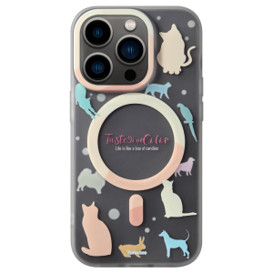 Tastecase Zoo Dual Layer Magnetic Absorption Phone Case for Apple iPhone 16 pro Max 15 pro 14 Creative Cute 13 Anti-Fall Protection