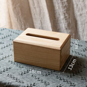 Nordic Style White Ash Wood Tissue Box Solid Wood Living Room Dining Table Tea Table Japanese Style Original Wood Drawer Box