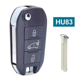 Chìa Khóa Điều Khiển Từ Xa Thông Minh KEYECU Flip HUF8435 Cho Peugeot 208 2008 308 508 Citroen C3 C4 C5 Với Chip 4A AES 433.92FSK Không Tùy Chỉnh