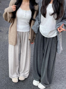 Pear Shapes Skinny Pants Womens Thick Legs Wide Hip Butt Loose Loose Pants Spring & Fall Drooping Straight Glutinous Rice Pants