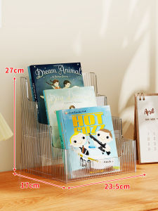 WUBUWEI | Clear Acrylic Book Storage Rack