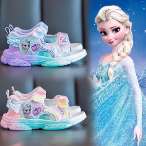 Princess Style Girls Sandals Summer Collection Soft Bottom Anti-Slip Cute Beach Shoes Little Girls Footwear EVA Upper PU Trim