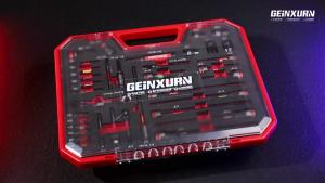 Geinxurn 58PCS Screwdriver Set 3" Ultra Torque & 1"/2"/6" Fixed Impact Bits Anti-Rust X-Coated Step Drill for Industrial Use