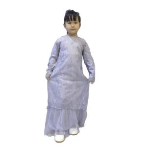 GAMIS TANIA KID/ BAHAN TILE RUBY MUTIARA/ PAKAIAN MUSLIM ANAK PEREMPUAN