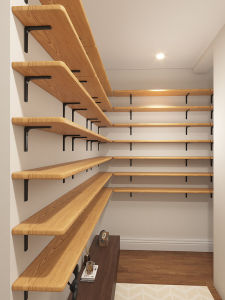 Solid Wood Wall Shelf Wall-Mounted Pine Wood Board Sofa Back Flat Partition Customized Plate Wall Hanging Display Shelf