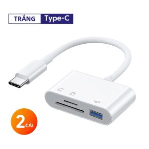elough | Bộ Chuyển Đổi Đầu Đọc Thẻ 3 Trong 1 Type C USB OTG Đầu Đọc Thẻ Nhớ SD TF Cho Điện Thoại Và Máy Tính Bảng Huawei Samsung Xiaomi