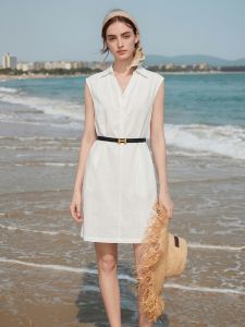 Basic House | Summer Tencel Sleeveless Waist Slimming Dress