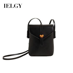 IELGY กระเป๋ามือถือในเฉียงผู้หญิงกระเป๋าสี่เหลี่ยมสะพายไหล่เรียบง่ายกระเป๋าโทรศัพท์