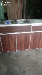 6ft Kitchen Sink Cabinet Walnut Color 565 / Maple 9565 Furniture