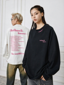 A chock | American Illusion Print Long Sleeve T-shirt