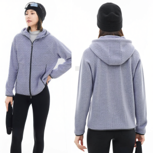 Hooded Jacket Double-sided Fleece Slimming