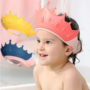 Baby Detachable Adjustable Silicone Shower Bath Cap Protector Hair Washing Baby Care Wash Hair Shower Cap for 0-6 Years Kids